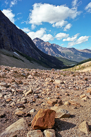 Looking down the valley